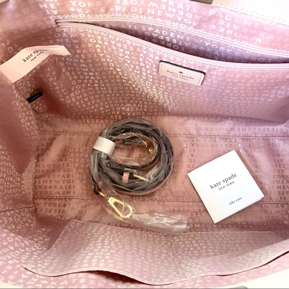 NWT Kate Spade genuine leather satchel tote pink - Picture 8 of 8